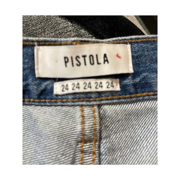 Pistola Presley High Rise Vintage '90s Roller Ripped Jeans Size 24 Del Mar EUC - Picture 3 of 10